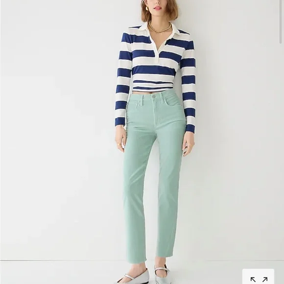 NWT J.crew retail slim straight corduroy pants, size 27. Tan/brown - Picture 3 of 3